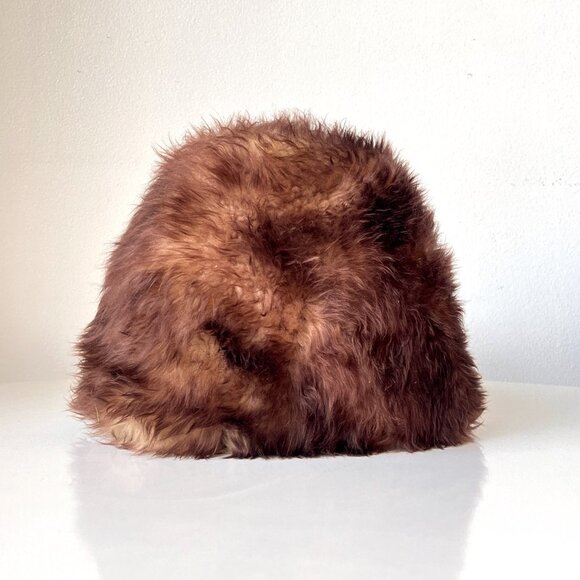 Vintage 60s Marshall Field & Co. Tuscan Lamb Shearling Hat - Picture 5 of 6